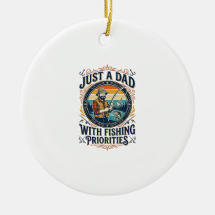 Vatertag-Angeln Vater-Shirt Nur ein Vater mit Ange Keramik Ornament