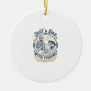 Vatertag-Angeln Vater-Shirt Nur ein Vater mit Fisc Keramik Ornament