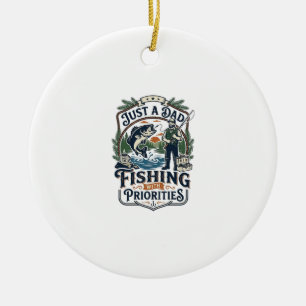 Vatertag-Angeln Vater-Shirt Nur ein Vater mit Fisc Keramik Ornament