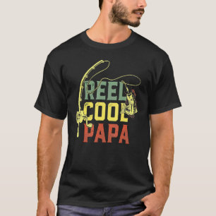 Vatertag Angelrolle Cooler Papa Dad-Witz T-Shirt