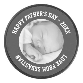Vatertag Angewohnt Eins einer Art Personalisiert Eishockey Puck