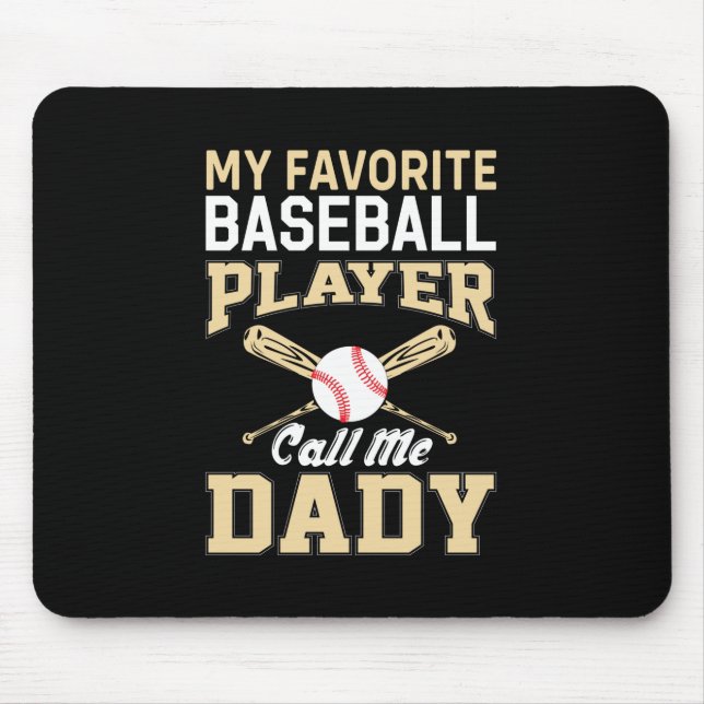 Vatertag Baseball-Spieler nennen mich Vater Mousepad (Vorne)