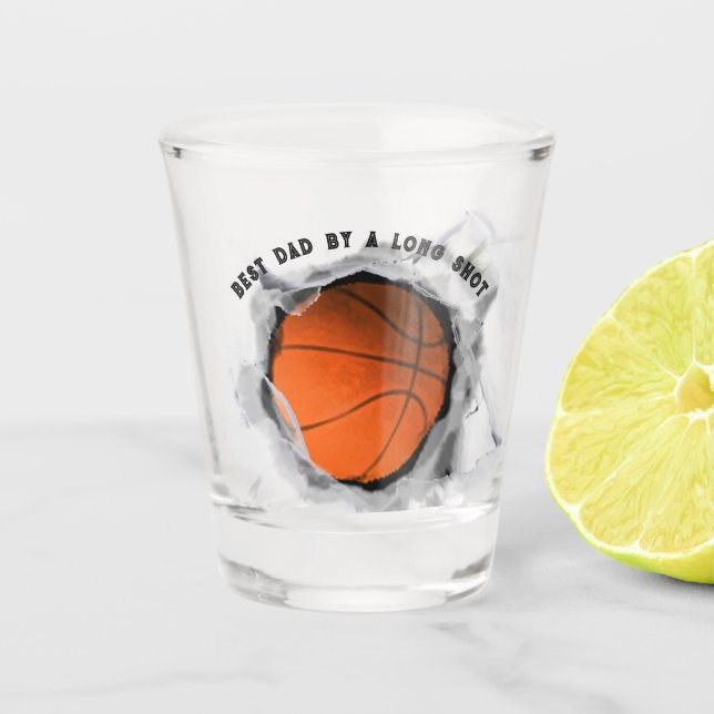 Vatertag Basketball Vater Schnapsglas (Vorderseite)