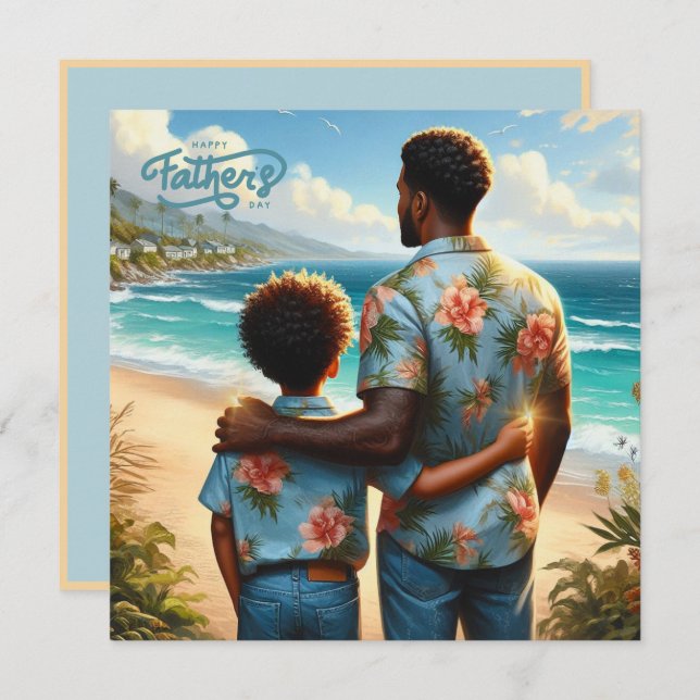 Vatertag Beach Bond Ethnischer Vater & Sohn (Vorne/Hinten)