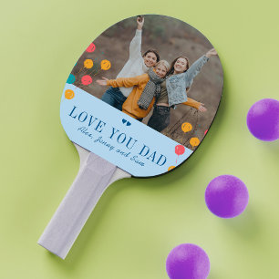 Vatertag benutzerdefinierte Foto und Text-Liebe Si Tischtennis Schläger