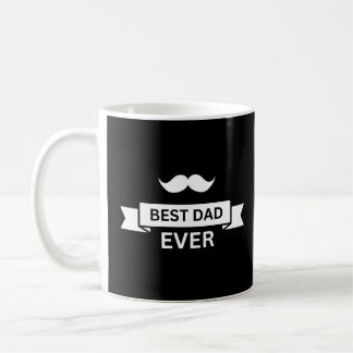 Vatertag BEST VATER JE Typo mit Mustache Kaffeetasse