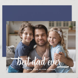 Vatertag Beste Dad jemals Skript Foto Karte