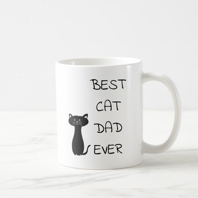 Vatertag Beste Katze Vater je Geschenk Kaffeetasse (Rechts)