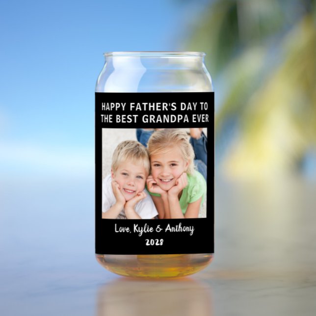 Vatertag Beste Opa je kundenspezifisches Foto Schw Dosenglas (Von Creator hochgeladen)