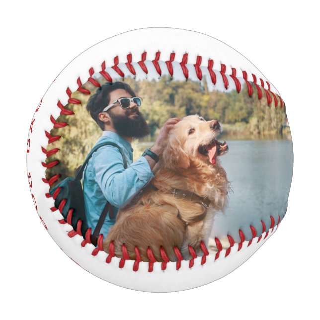 Vatertag Bester Hund Vater je benutzerdefiniertes  Baseball (Vorderseite Links)