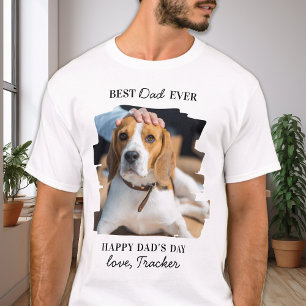 Vatertag Bester Hund Vater Personalisiertes Foto T-Shirt