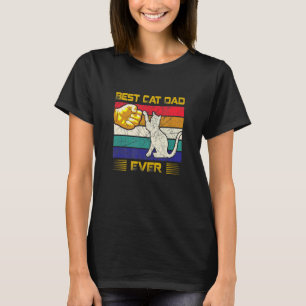 Vatertag Bester Katzenvater überhaupt mit Retro-Vi T-Shirt