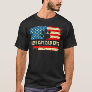 Vatertag Bester Katzenvater überhaupt Retro US-ame T-Shirt