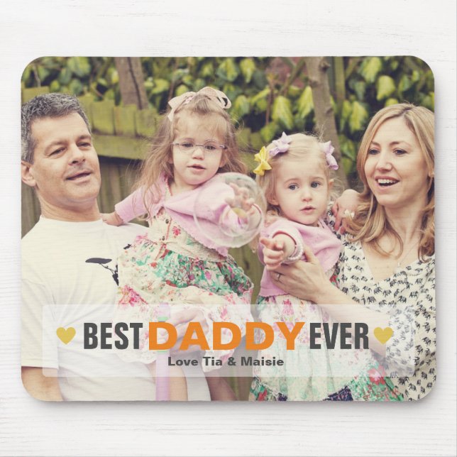 Vatertag Bester Papa je Foto Mousepad (Vorne)