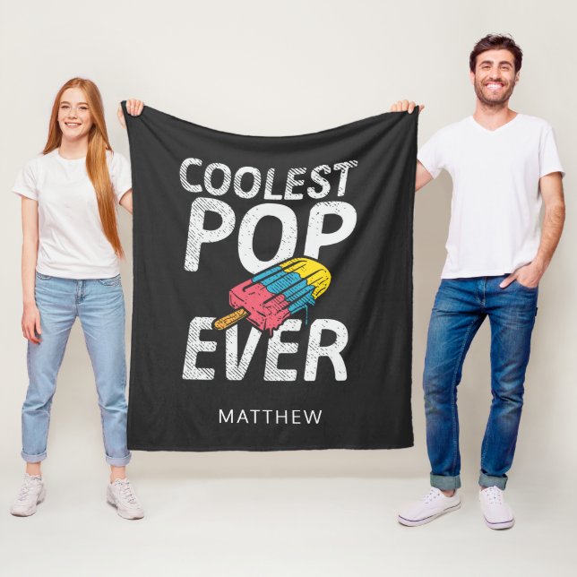 Vatertag Bester Pop je Personalisiert Fleecedecke (Beispiel)