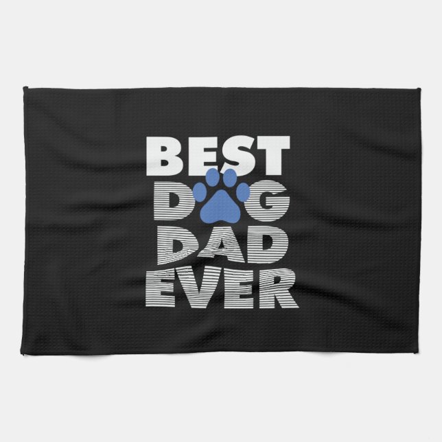 Vatertag Bester Vater für Hunde je Geschirrtuch (Horizontal)