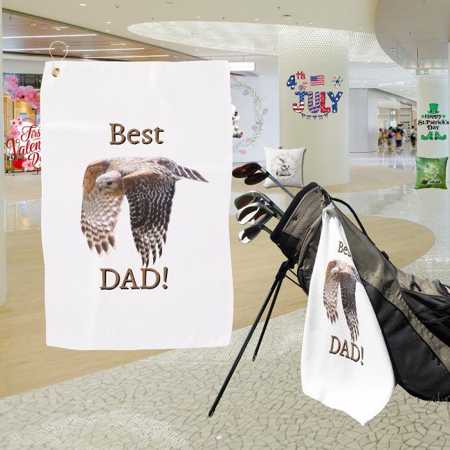 Vatertag "Bester Vater" Hawk Golfhandtuch (Von Creator hochgeladen)