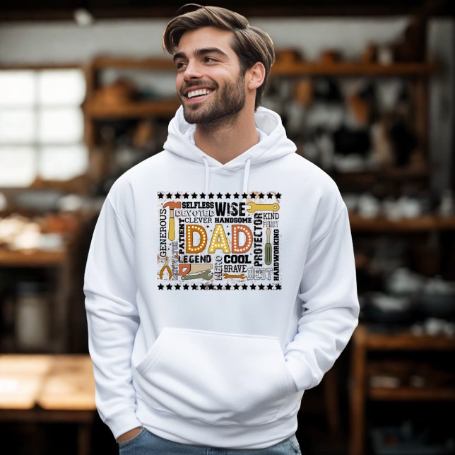 Vatertag Bester Vater je ein schöner Held Hoodie (Von Creator hochgeladen)