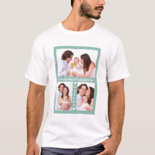 Vatertag Bester Vater je Familienfoto Collage T-Shirt