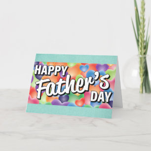 Vatertag Bester Vater je farbenfrohe Herzen Feiertagskarte