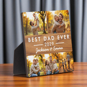 Vatertag Bester Vater je Holz 5 FotoCollage Fotoplatte