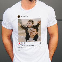 Vatertag Bester Vater je Instagram Foto Post T-Shirt
