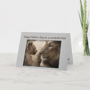 Vatertag Bester Vater je Lion Cat Animal Card Karte