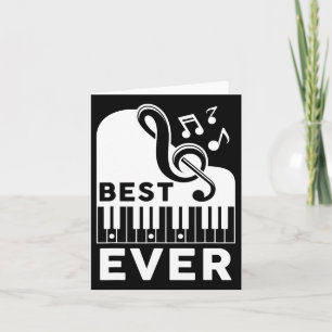 Vatertag Bester Vater je Pianist Musiker Piano Karte