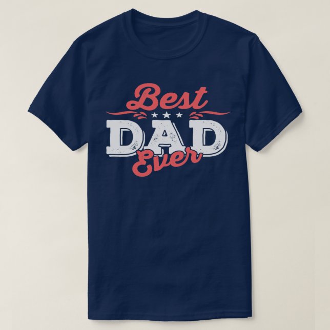 Vatertag Bester Vater je T-Shirt (Design vorne)