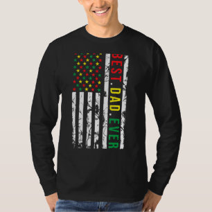 Vatertag Bester Vater je US-Flagge Schwarzes Afrik T-Shirt