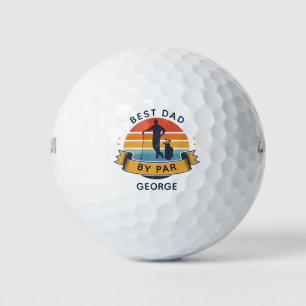 Vatertag Bester Vater nach Par Retro Custom Sporti Golfball
