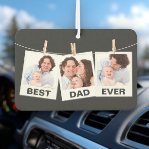 Vatertag   Bester Vater überhaupt 3 Foto-Collage Autolufterfrischer