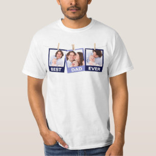 Vatertag   Bester Vater überhaupt 3 Foto-Collage T-Shirt