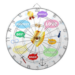 Vatertag Bester Vater Word Wolken King Crown Liebe Dartscheibe