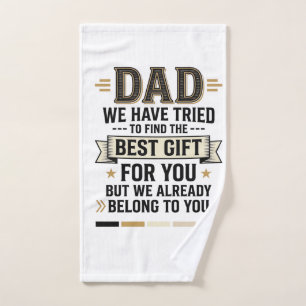 Vatertag Bestes Geschenk gehört dir Vintage Vector Handtuch