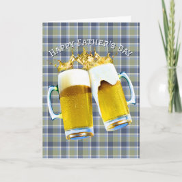 Vatertag Bier auf Kariert Karte