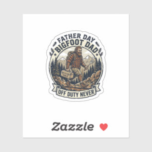 Vatertag Bigfoot Dad Shirt Dad Modus In Der Wildni Aufkleber