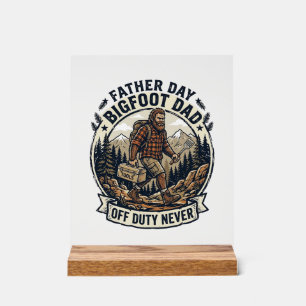 Vatertag Bigfoot Dad Shirt Dad Modus In The Wild Acrylschild