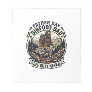 Vatertag Bigfoot Dad Shirt Dad-Modus in the Wild Notizblock