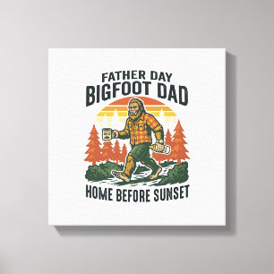 Vatertag Bigfoot Dad Shirt Der Mann Der Mythos Der Leinwanddruck