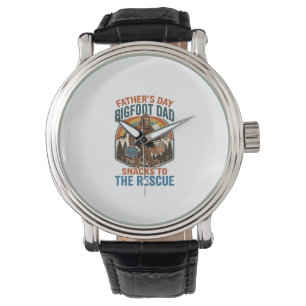 Vatertag Bigfoot Dad Shirt Kinder großziehen wie e Armbanduhr