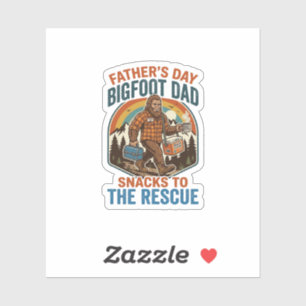 Vatertag Bigfoot Dad Shirt Kinder großziehen wie e Aufkleber