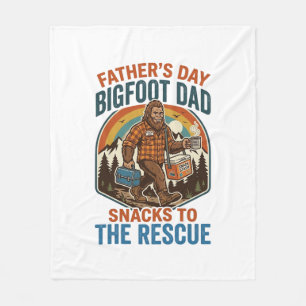 Vatertag Bigfoot Dad Shirt Kinder großziehen wie e Fleecedecke