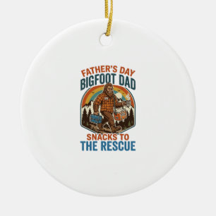 Vatertag Bigfoot Dad Shirt Kinder großziehen wie e Keramik Ornament