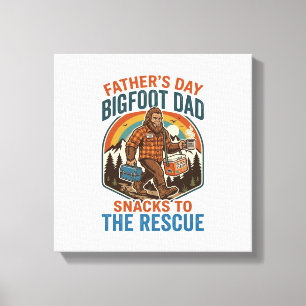 Vatertag Bigfoot Dad Shirt Kinder großziehen wie e Leinwanddruck
