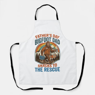 Vatertag Bigfoot Dad Shirt Kinder großziehen wie e Schürze