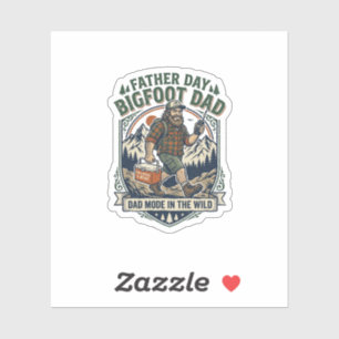 Vatertag Bigfoot Dad Shirt Mythischer Familienmann Aufkleber