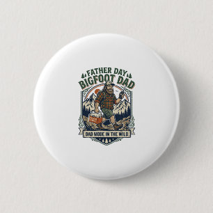 Vatertag Bigfoot Dad Shirt Mythischer Familienmann Button