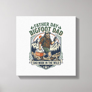 Vatertag Bigfoot Dad Shirt Mythischer Familienmann Leinwanddruck