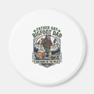 Vatertag Bigfoot Dad Shirt Mythischer Familienmann Magnet